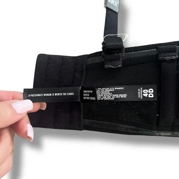 Torrid Bra Women's Plus Sz 40DD Black Curve Push-Up Strapless/Straps Underwire - Picture 8 of 14